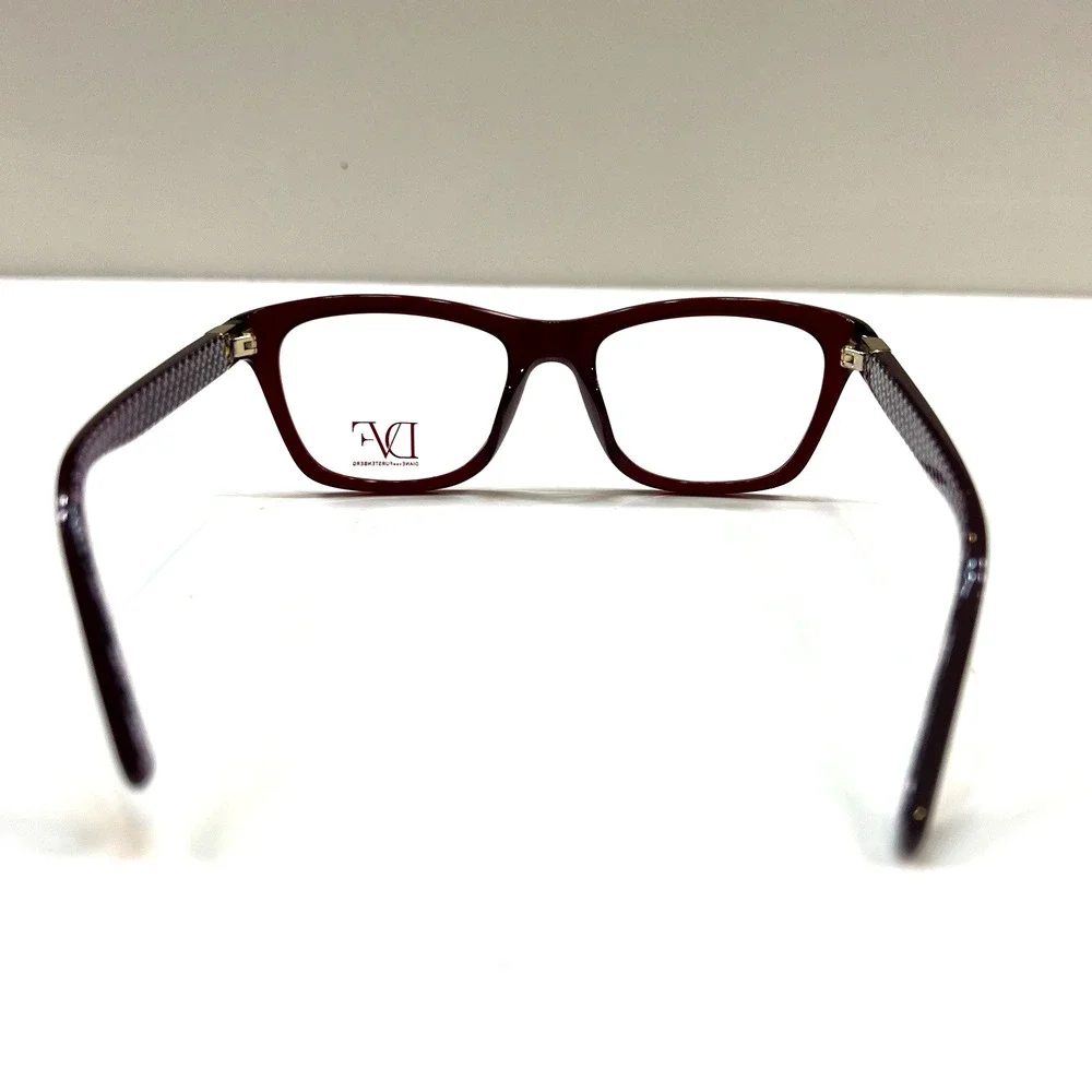 NEW Diane von Furstenberg DVF 5063 619 Glossy Burgundy Eyeglass Frames 50-18-130